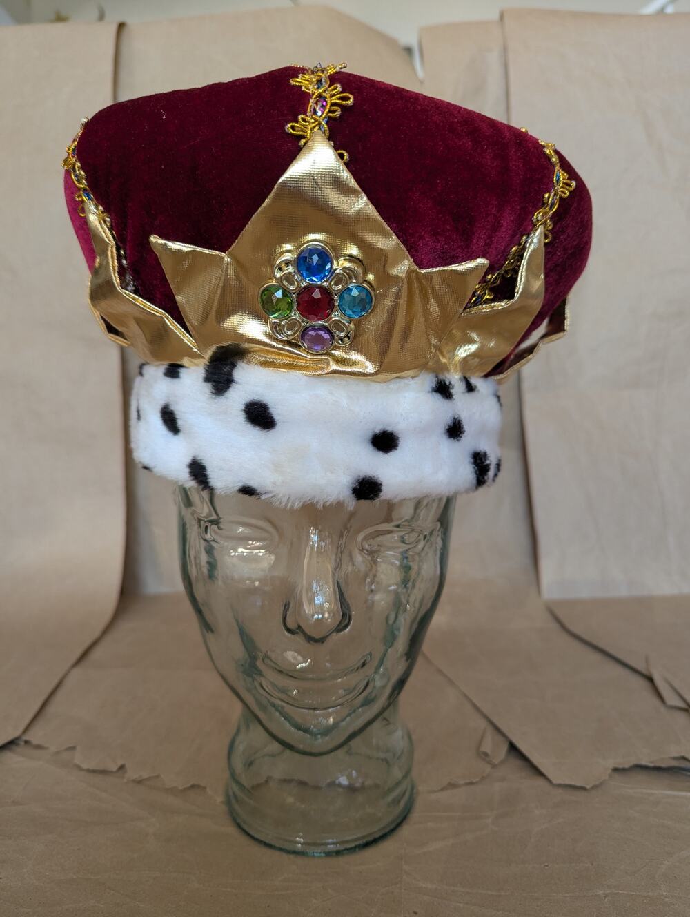 💜elope Royal King Plush Crown Hat